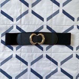 Gold Accent Elastic Waist Belt